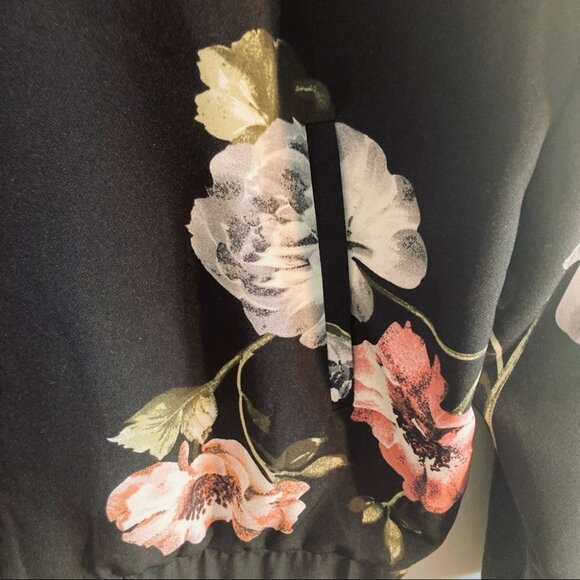 JULES & LEOPOLD Sz L Floral Bomber Jacket With Elastic Hems and Pockets - Picture 4 of 9